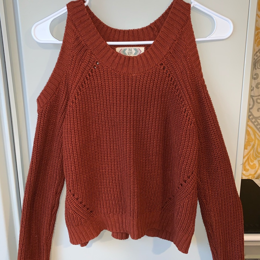 Pink Rose Cropped Sweater